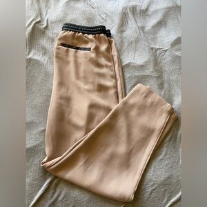 Forever 21 Tan and Black Joggers with Elastic Waist